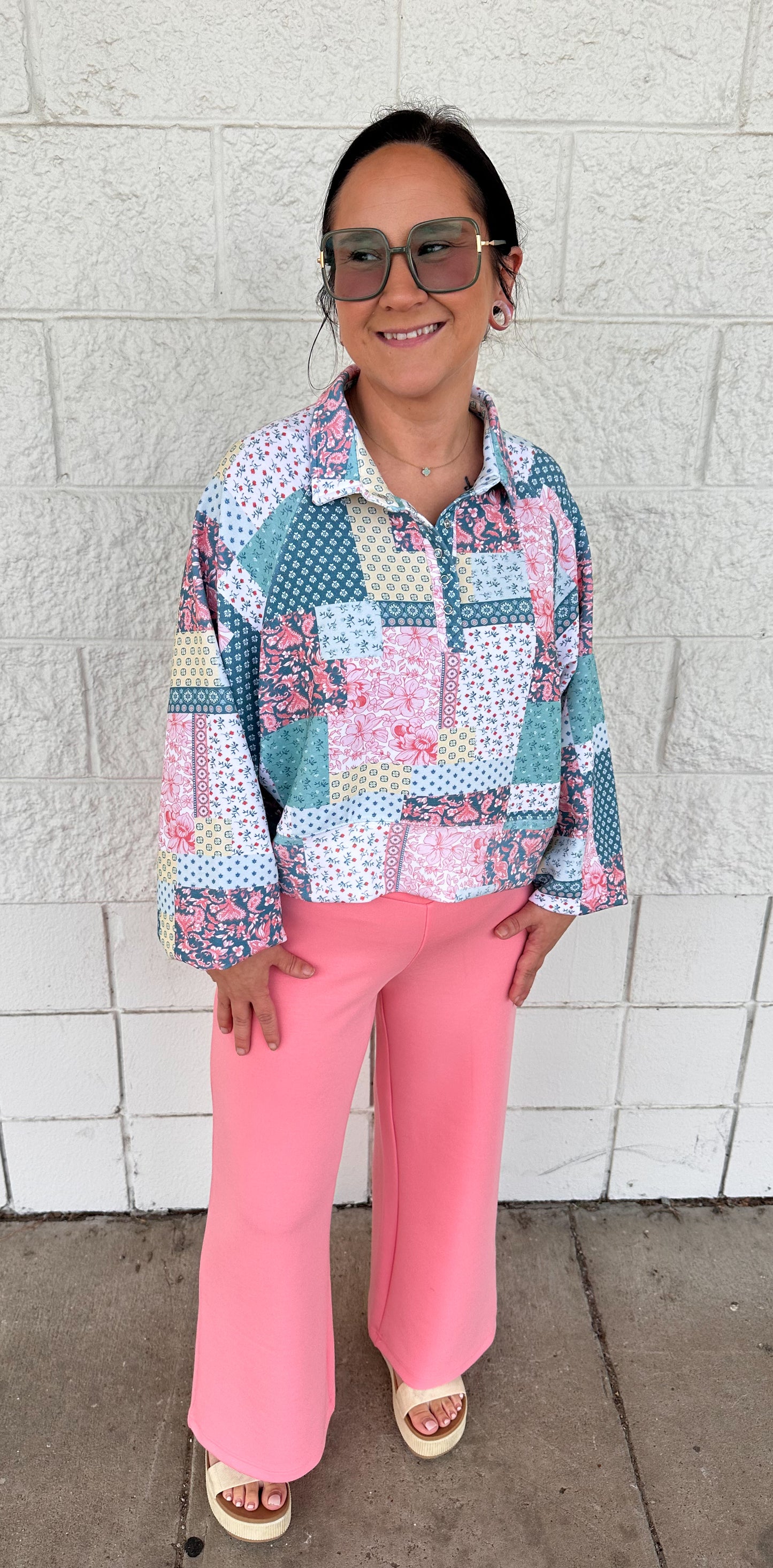 Parker Patchwork Pullover Simply Southern