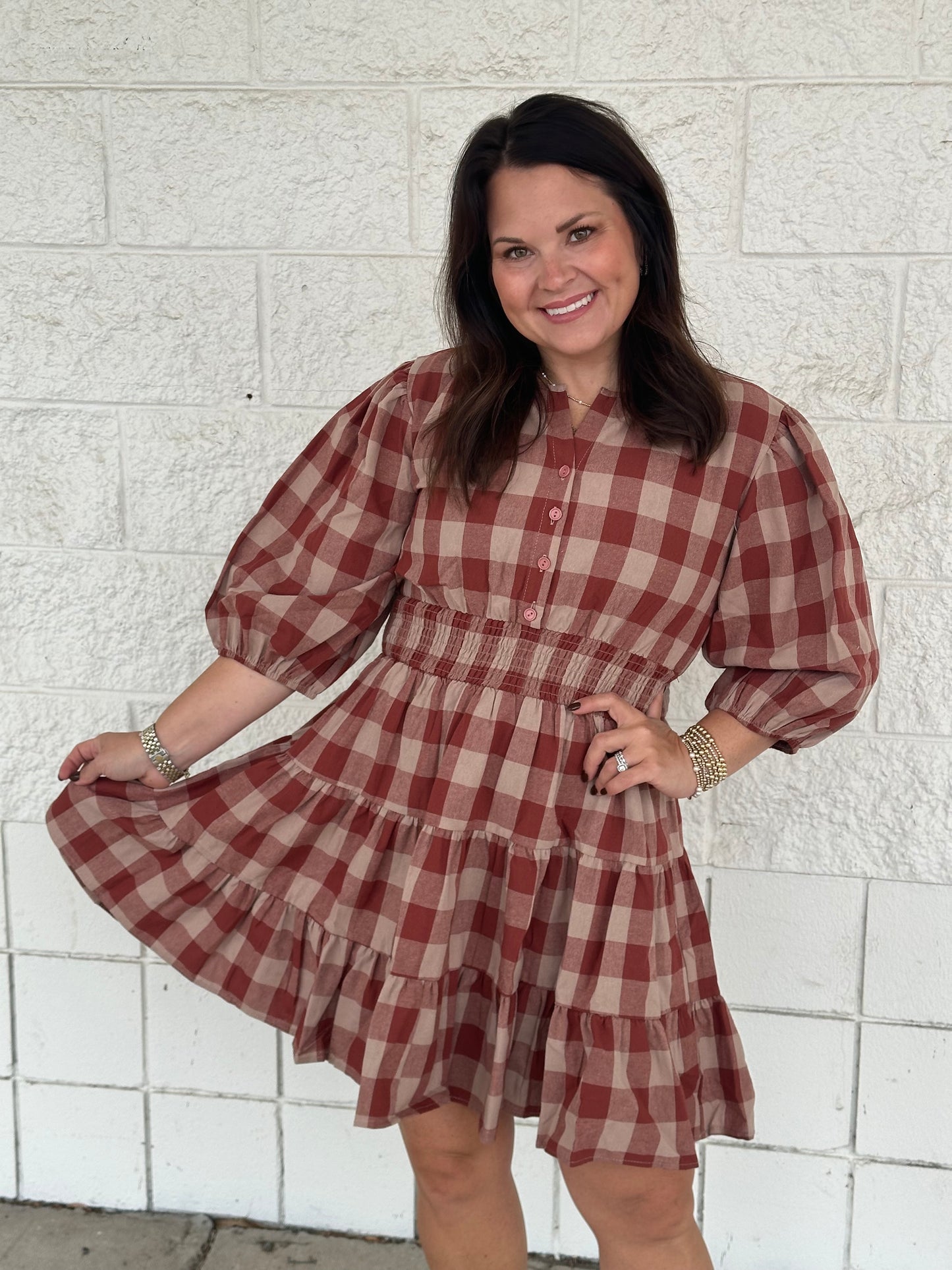 Fall Check Dress