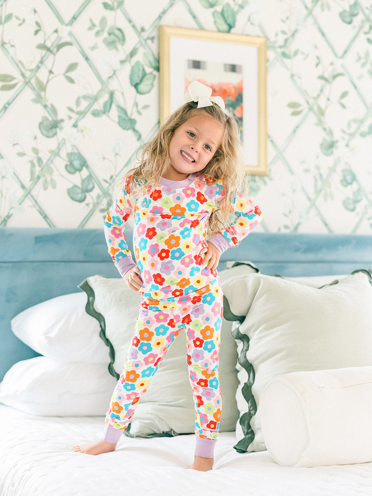 Funky Flowers Bamboo Pjs Set