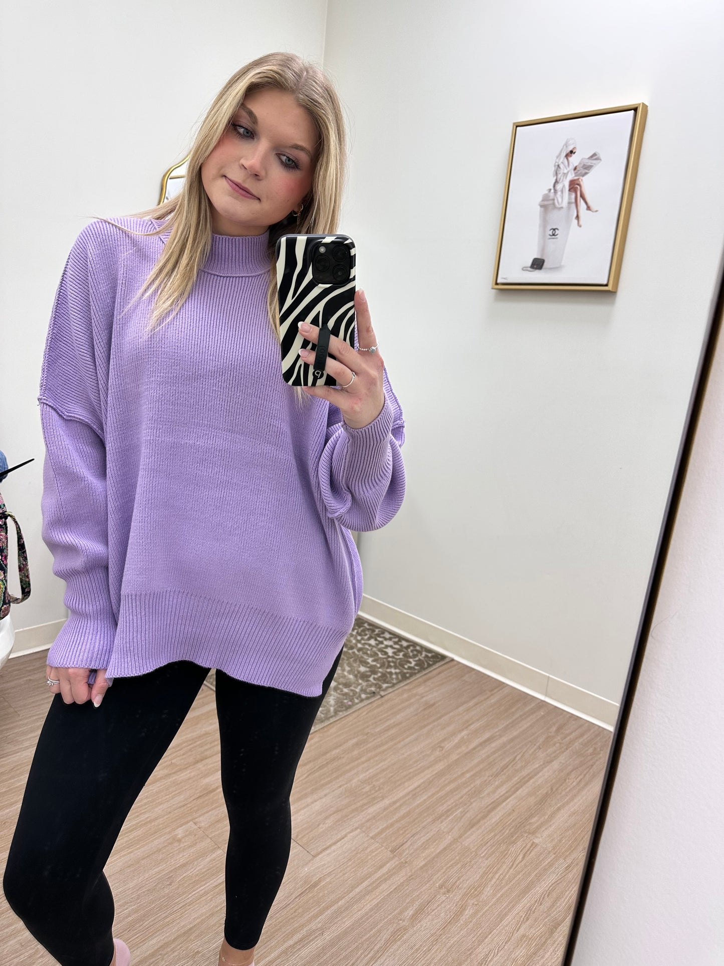 Lavender Oversized Sweater