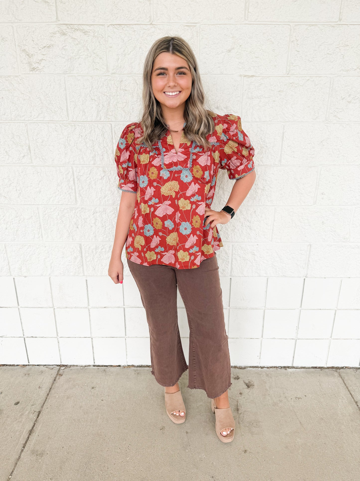 Rustic Floral Top