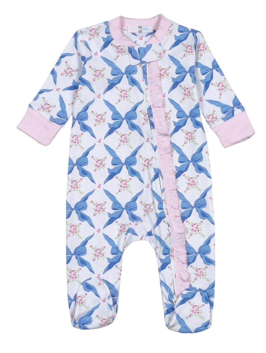 Pretty in Bows Footie- Baby Loren