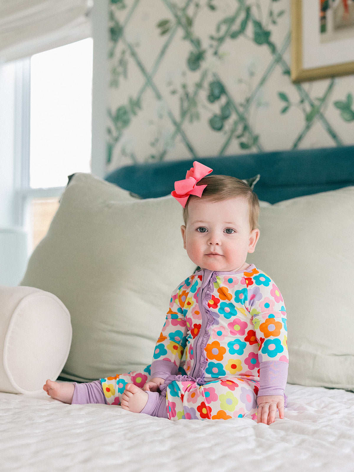 Funky Flowers Bamboo Pjs Zippy