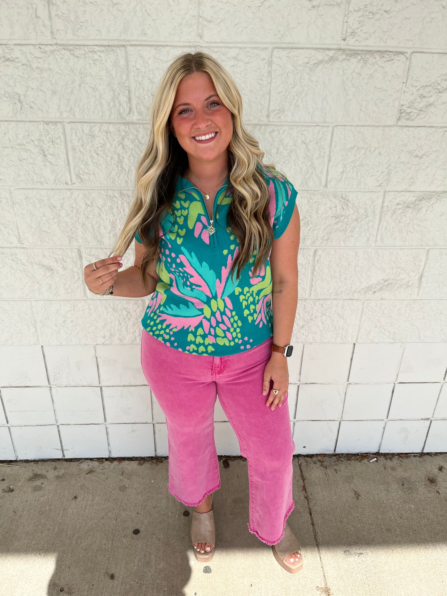 Tropical Half Zip
