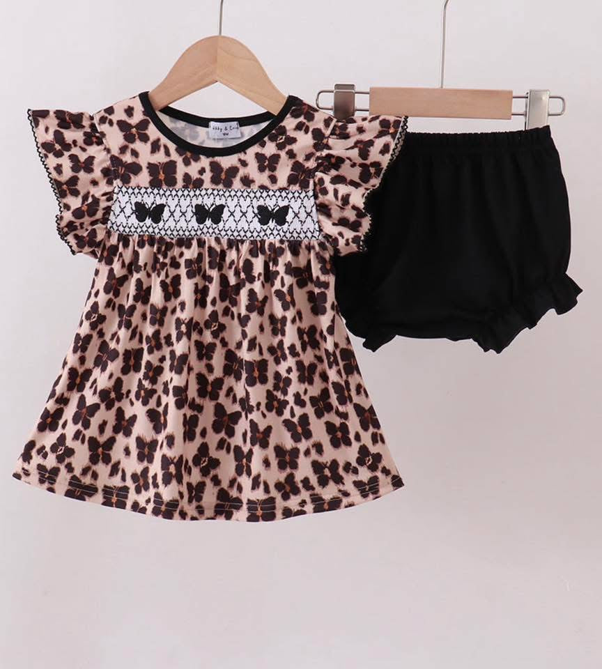 Cheetah butterfly bloomer set