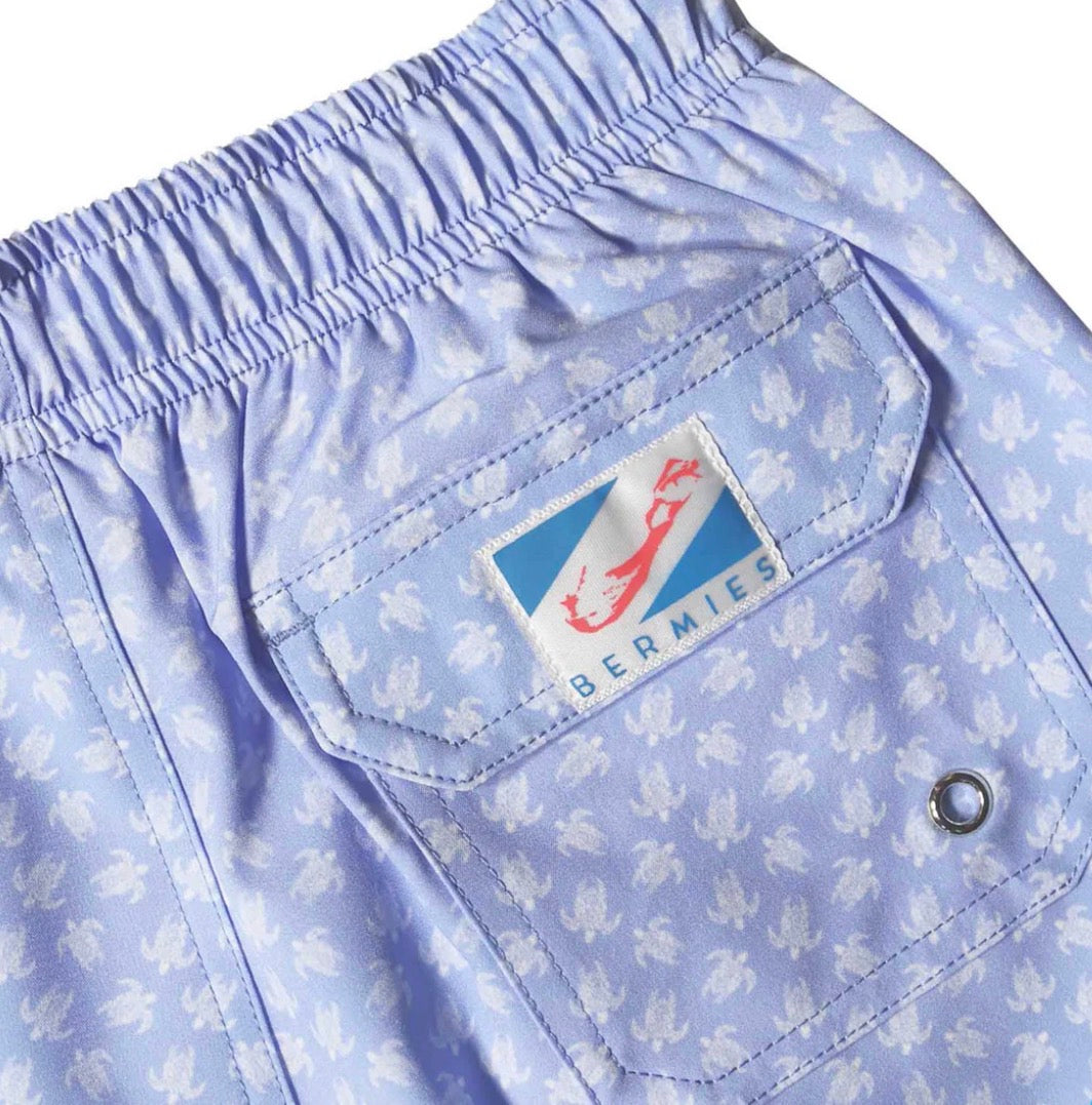 Tribal Turtles Swim Trunks Bermies