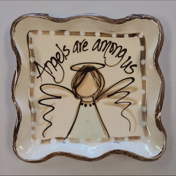 Angel candle plate