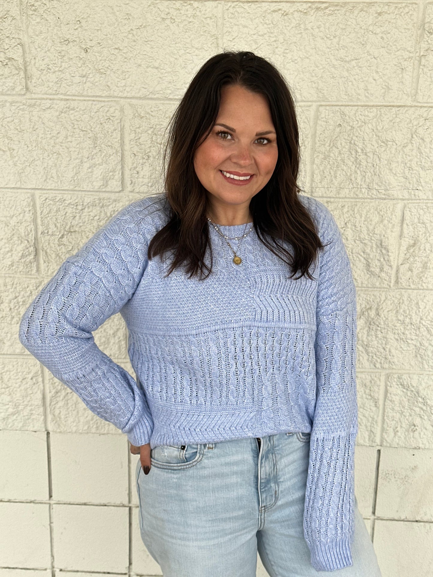 Snowy Blues Sweater