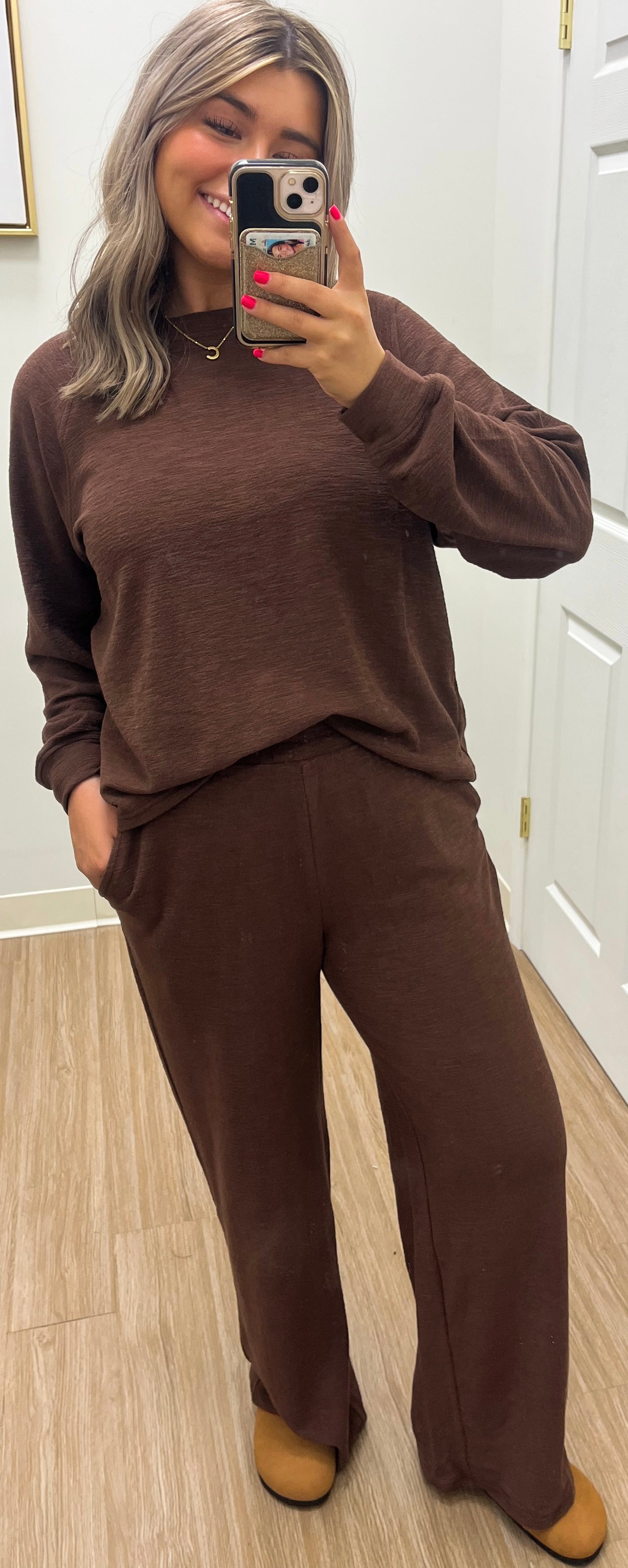 Long Sleeve Everyday Set- Brown