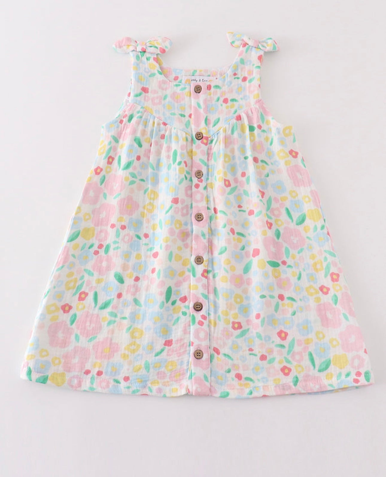 Pink Floral Muslin Dress