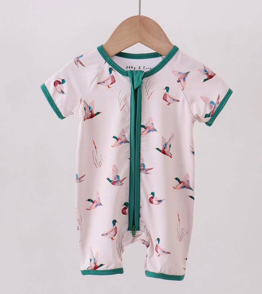 Mallard bamboo short sleeve zippy