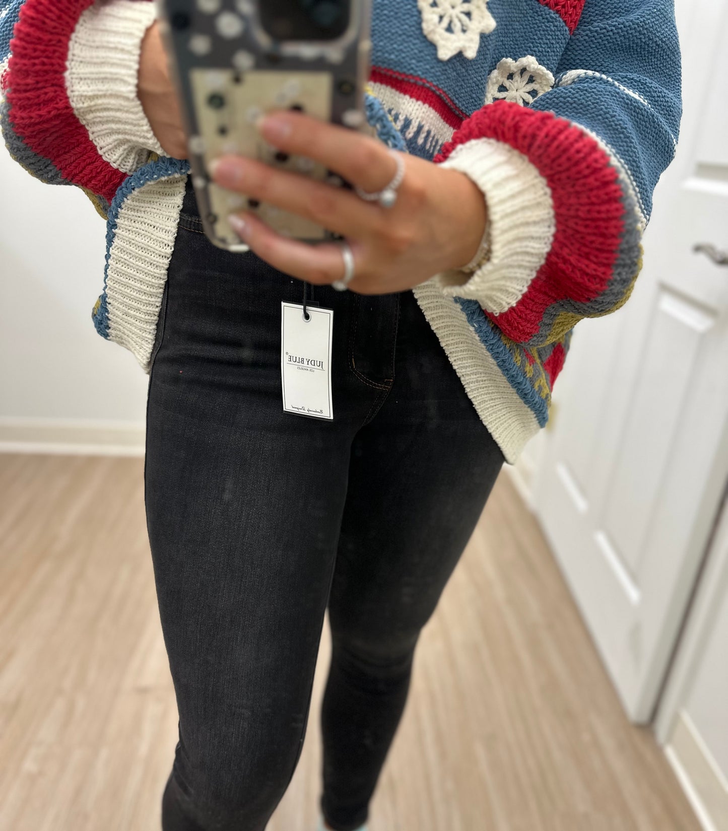 Black Wash & Contrast Thread Judy Blue jeans