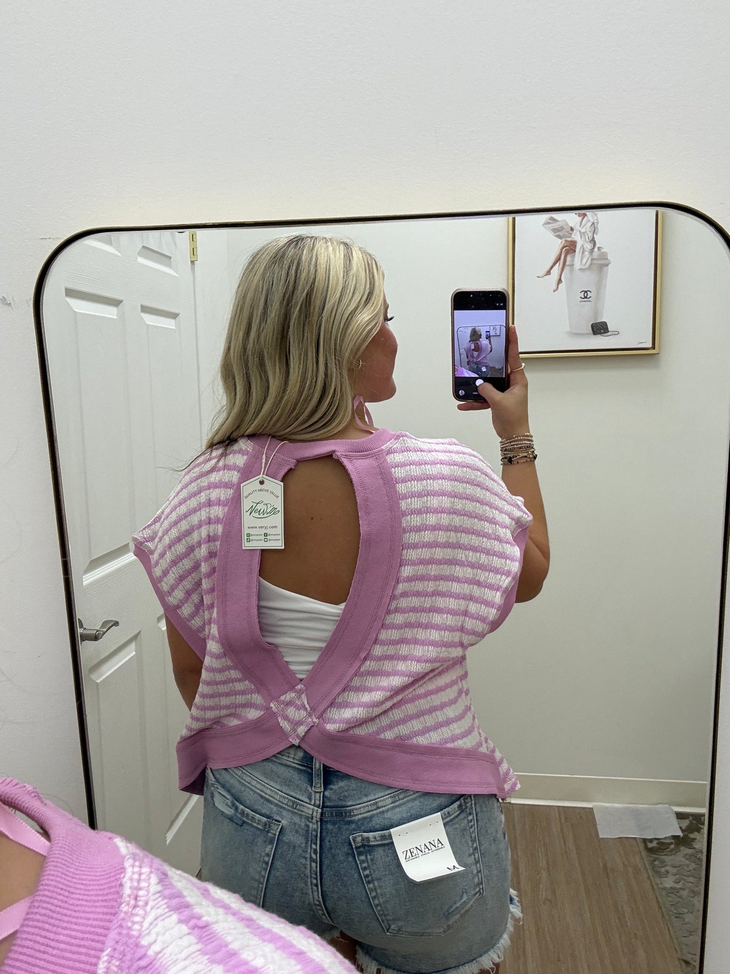 Lavender Open Back Top