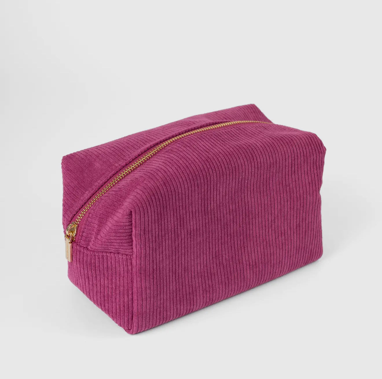 Raspberry Corduroy Cosmetic Bag- EBD