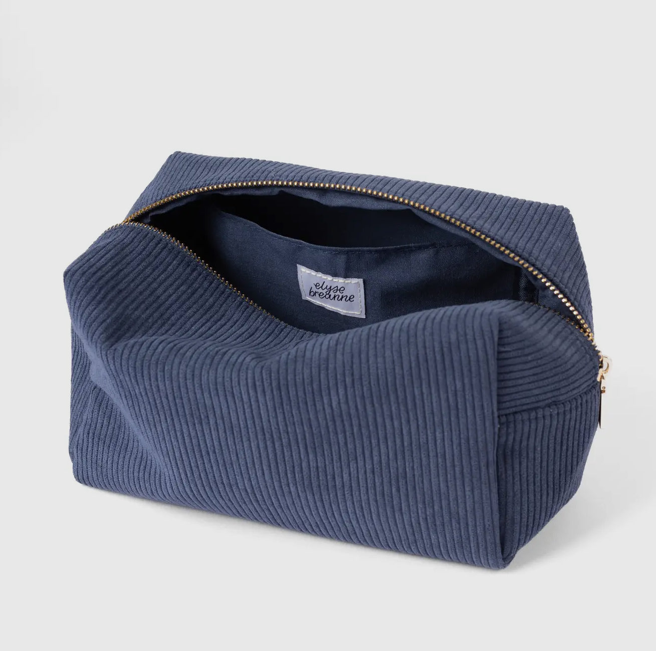 Navy Corduroy Cosmetic Bag- EBD