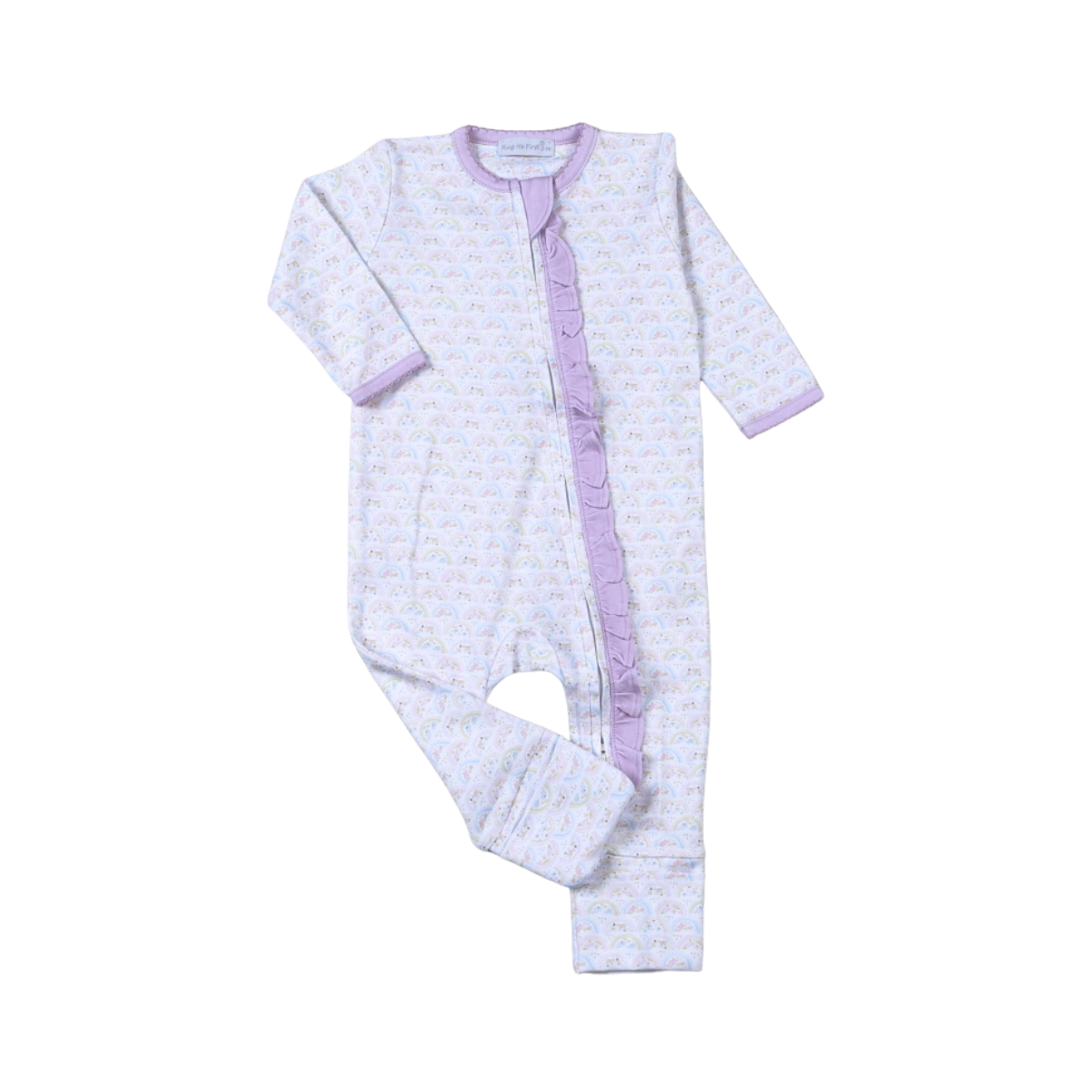 Nua Pink Toile Zipper Footie