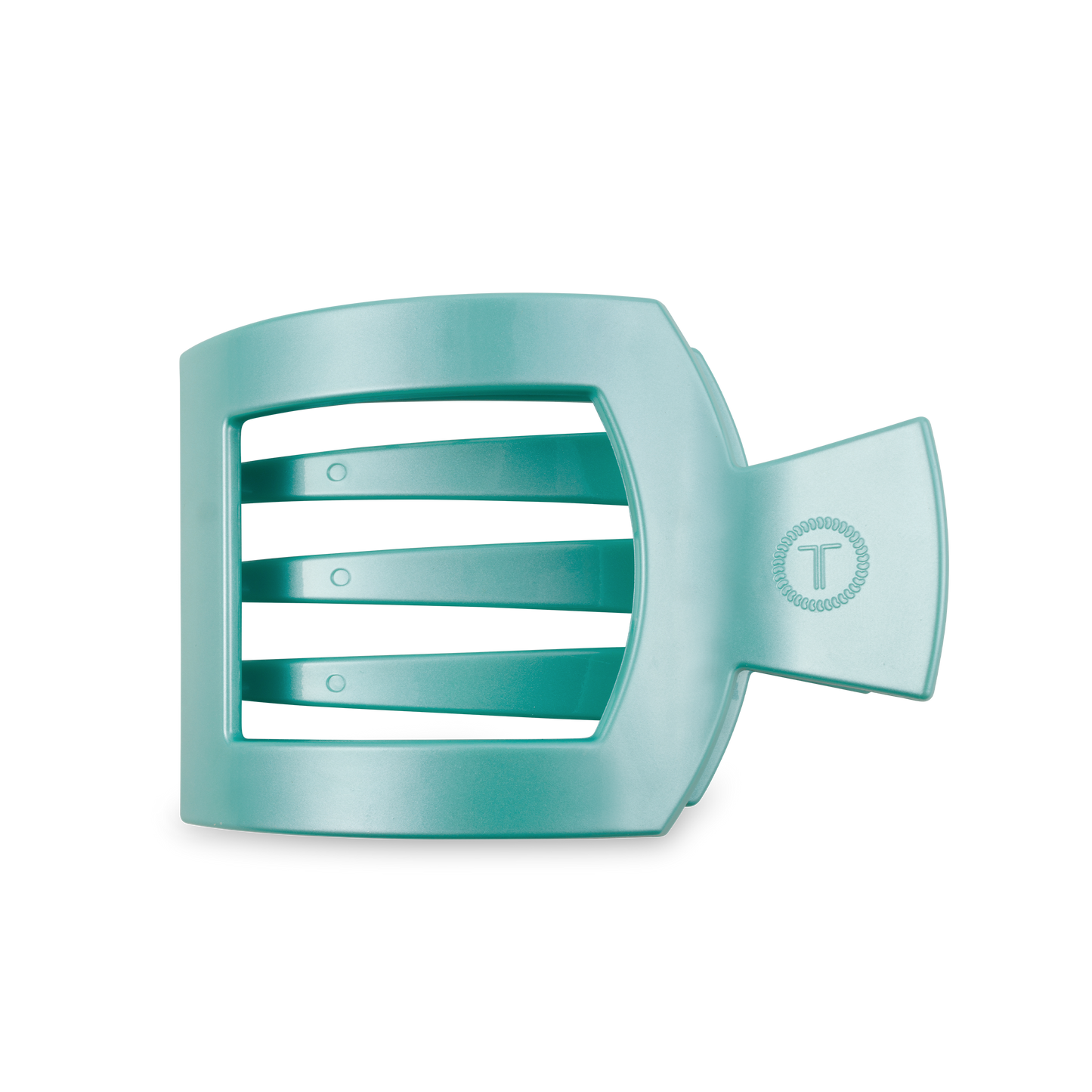 Totally Turquoise Square Flat Hair Clip | Large