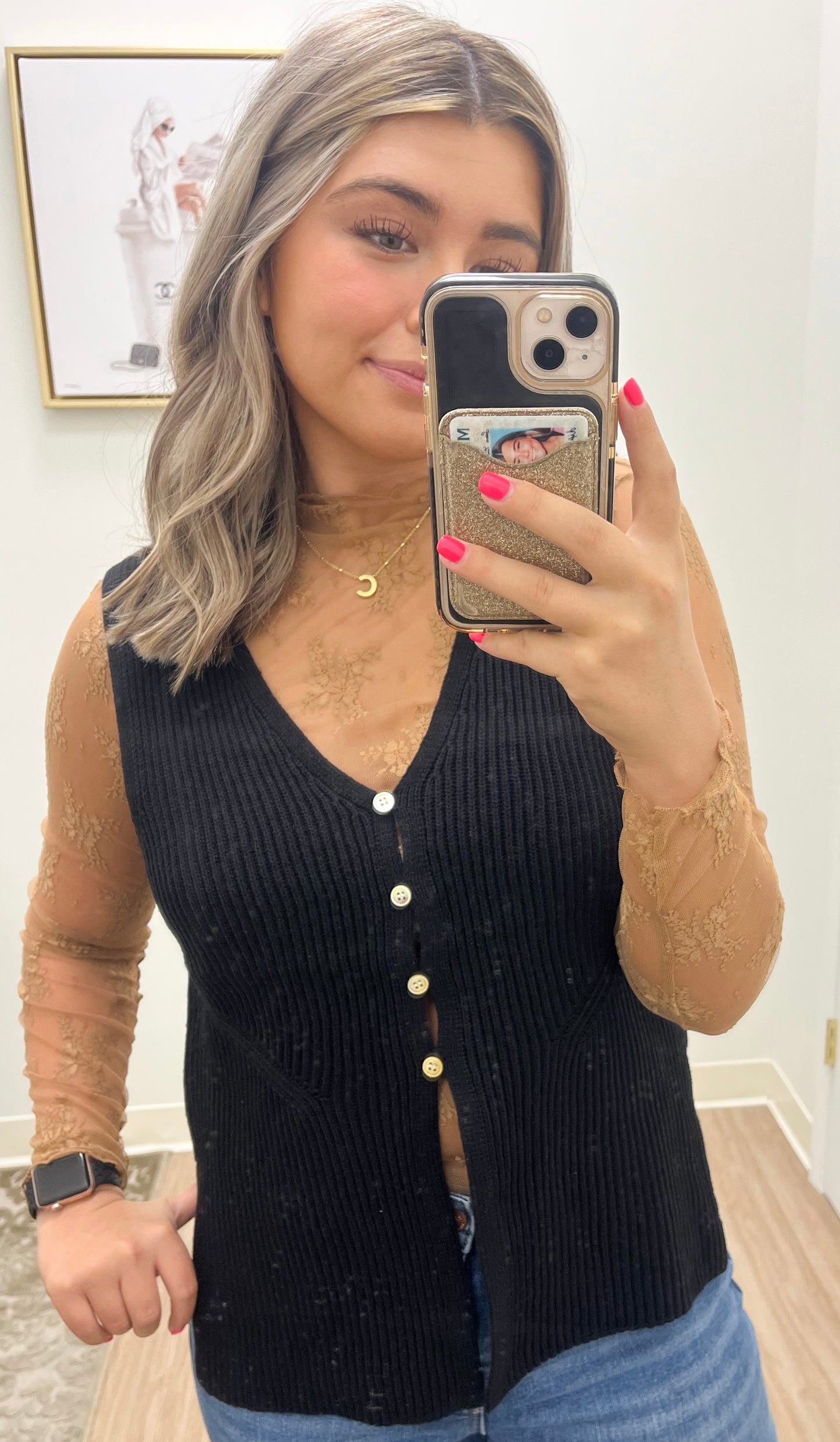 Lace Layering Top- Mocha