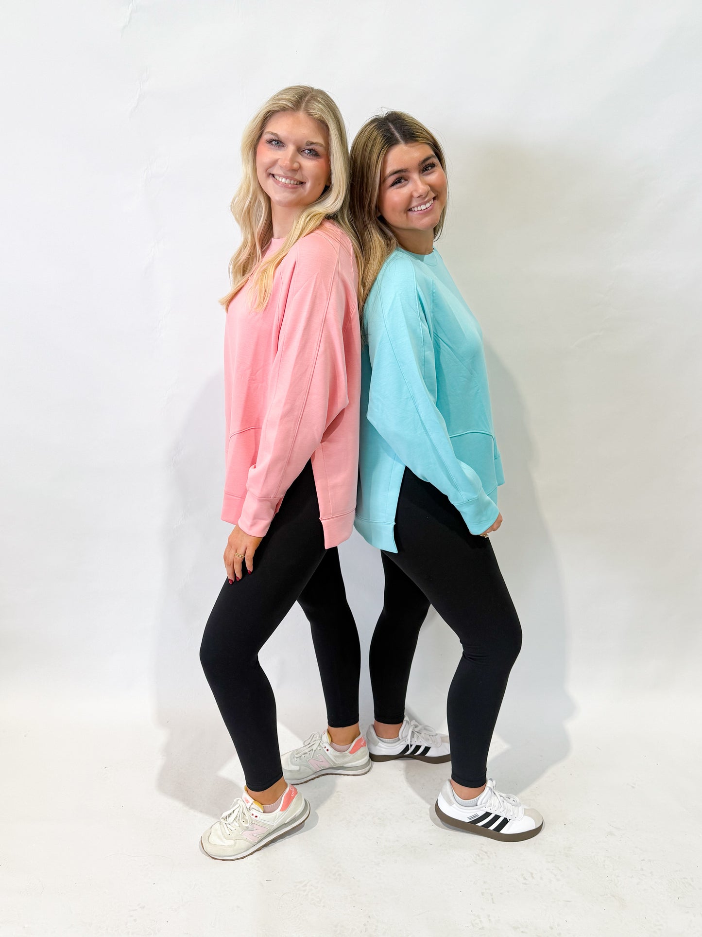 Scuba Pullover w/ Side Slits | Mint