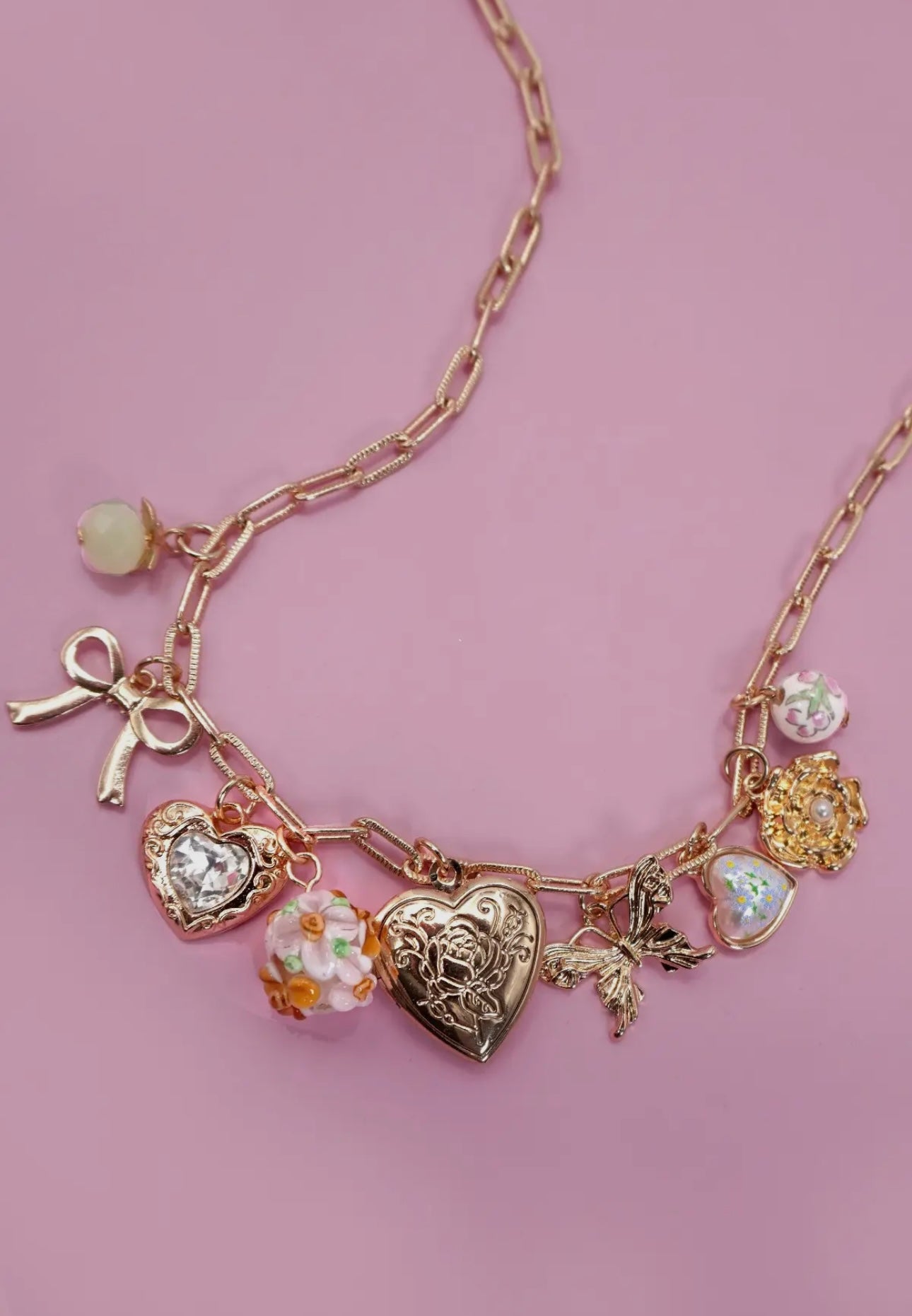 Vintage Locket Charm Necklace