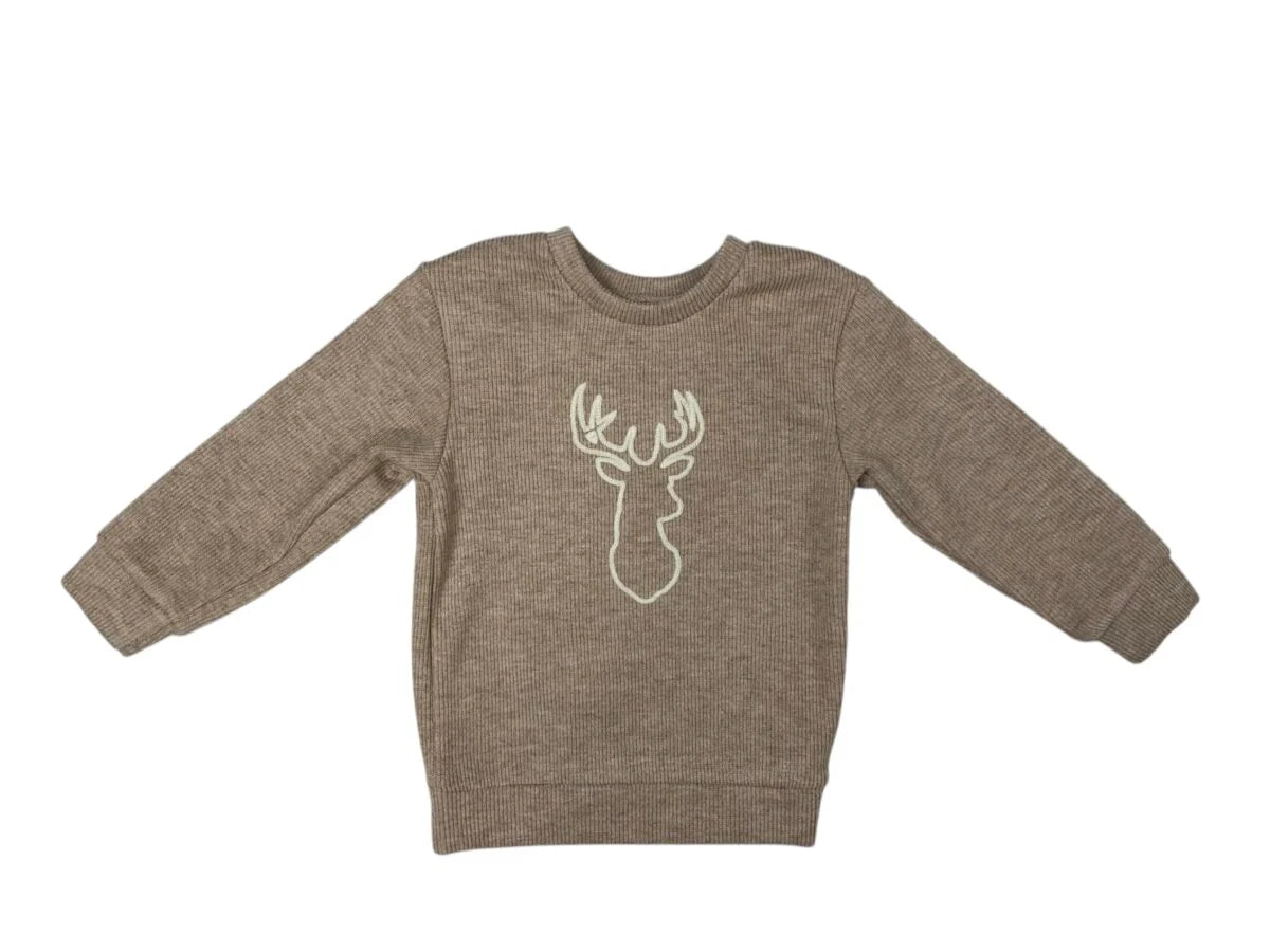 Deer Embroidery Sweater-EJ