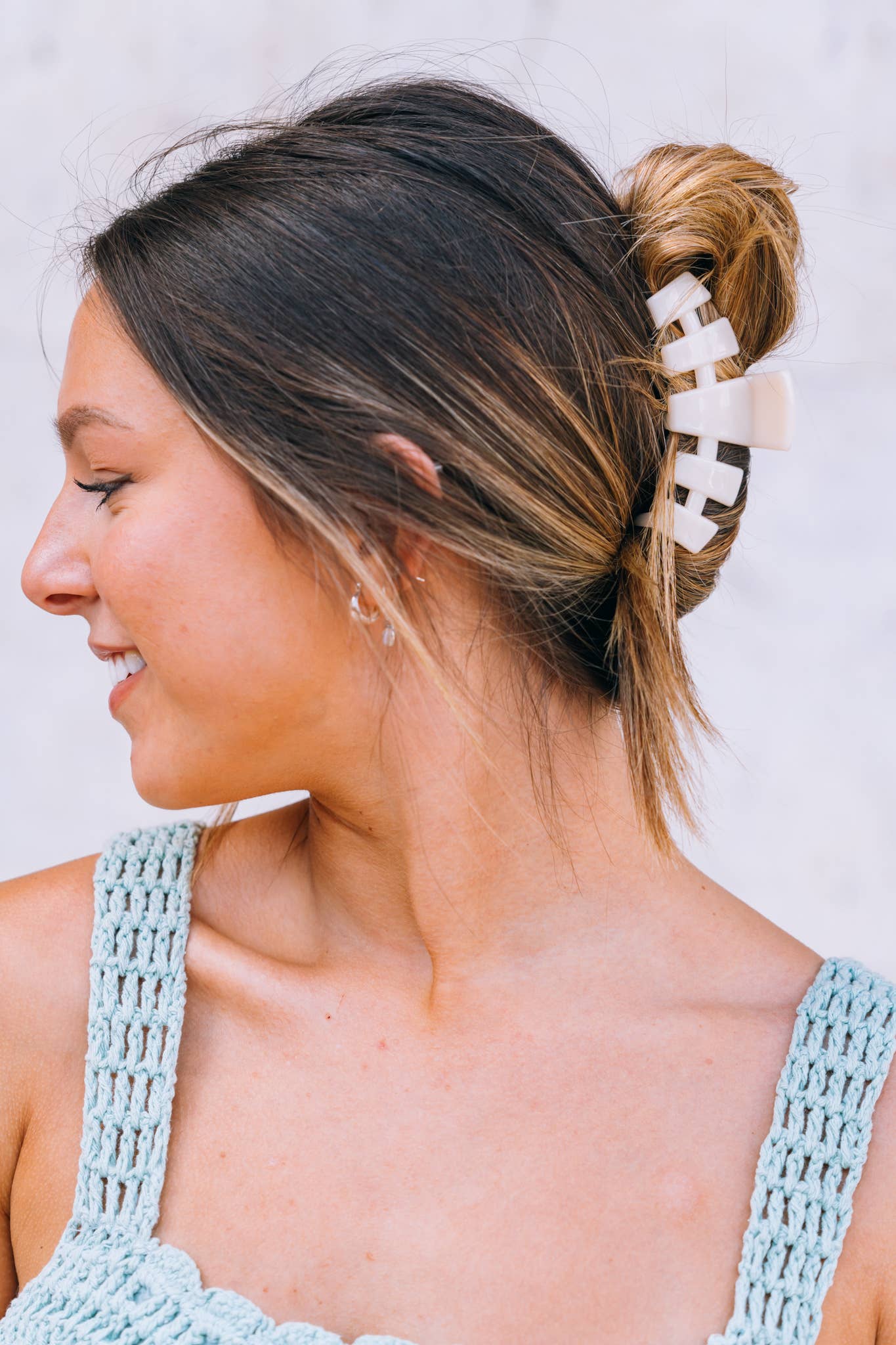 Almond Beige Classic Hair Clip | Medium