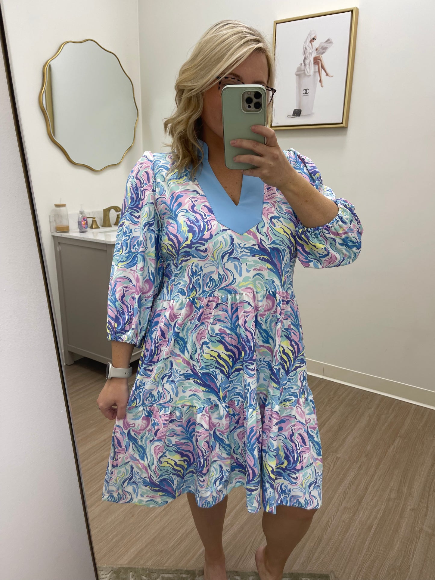Watercolor Tier Dress Simply Southern
