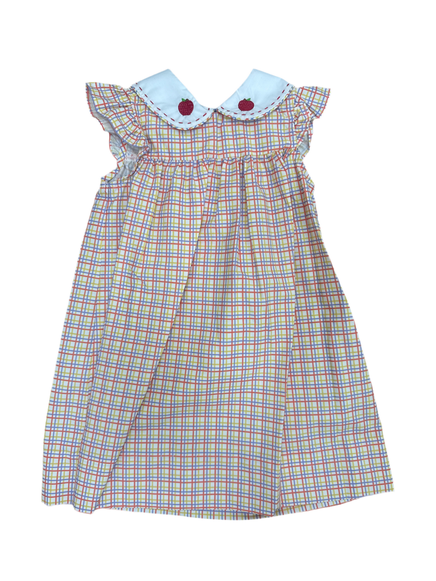 Krewe Primary Plaid Apple Dress
