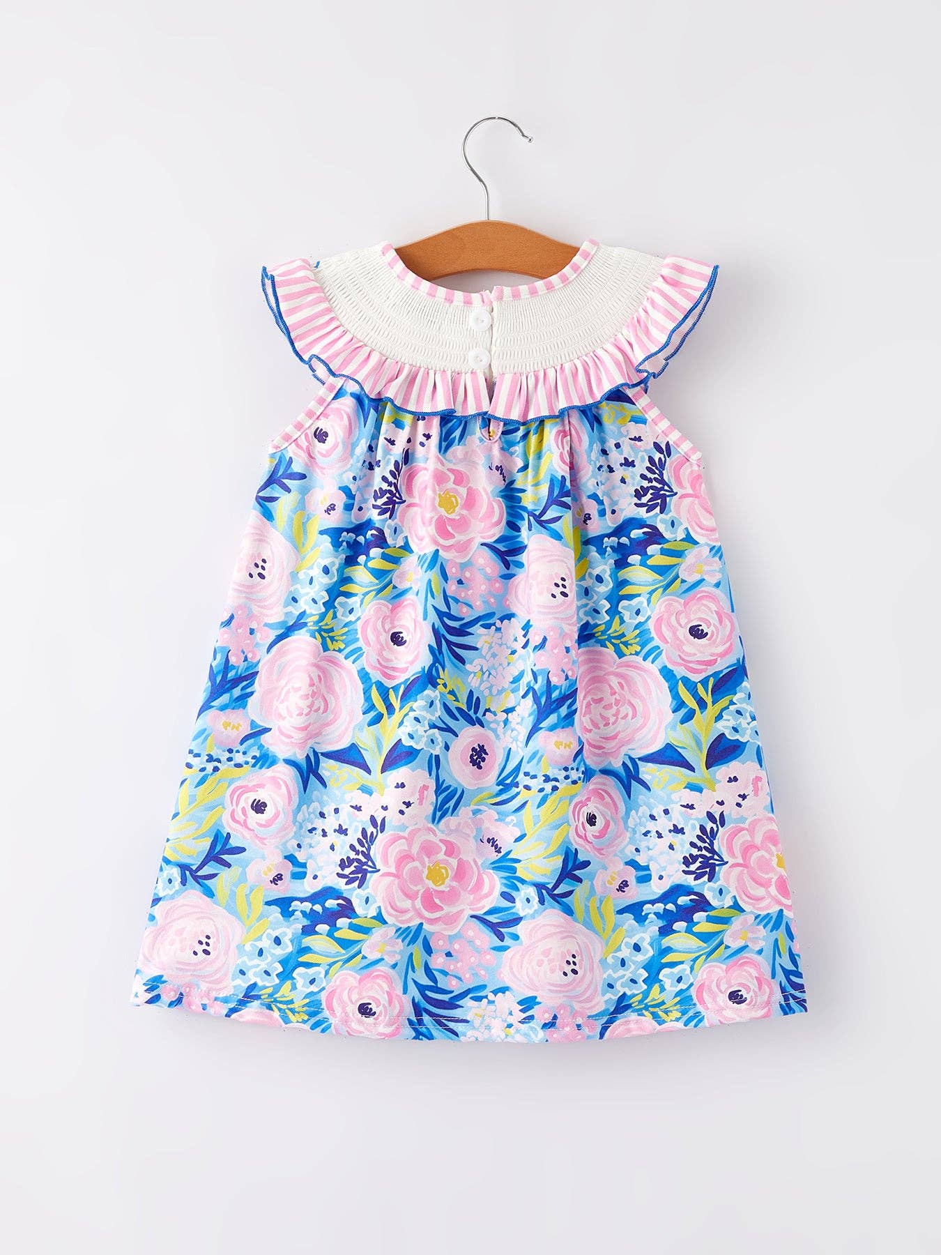 “I ❤ MAMA”Embroidery Smocking Baby Girls Dress
