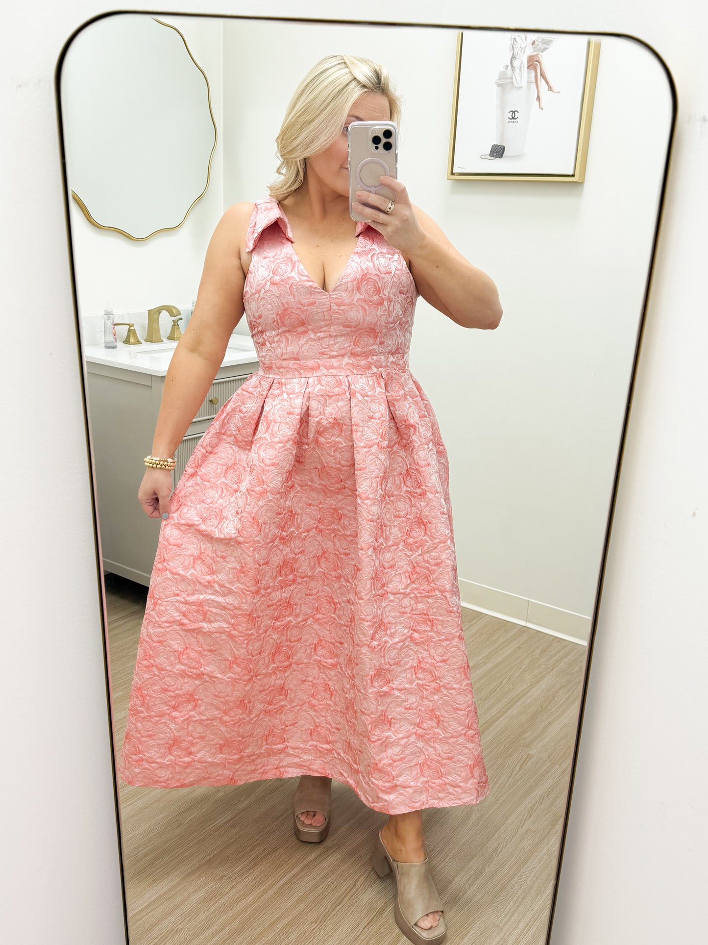 Coral Rosalie Semi Formal Dress