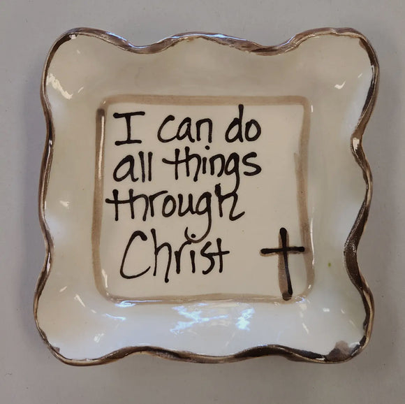 I can do all things through Christ candle plate