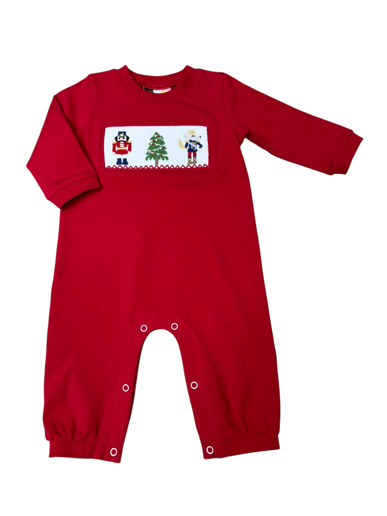 Nutcracker Smocked Boy Romper Banana Split