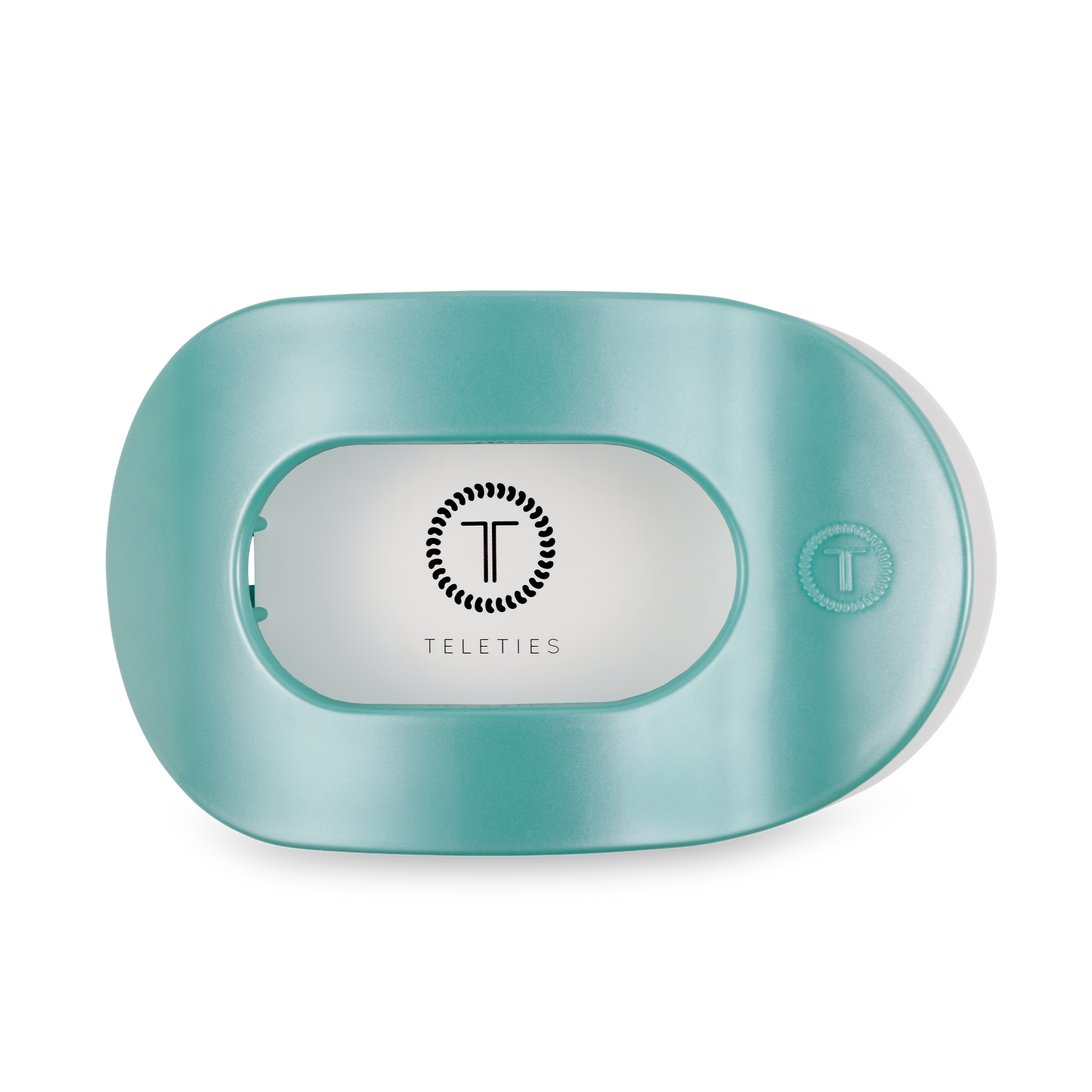 Totally Turquoise Round Flat Hair Clip | Large