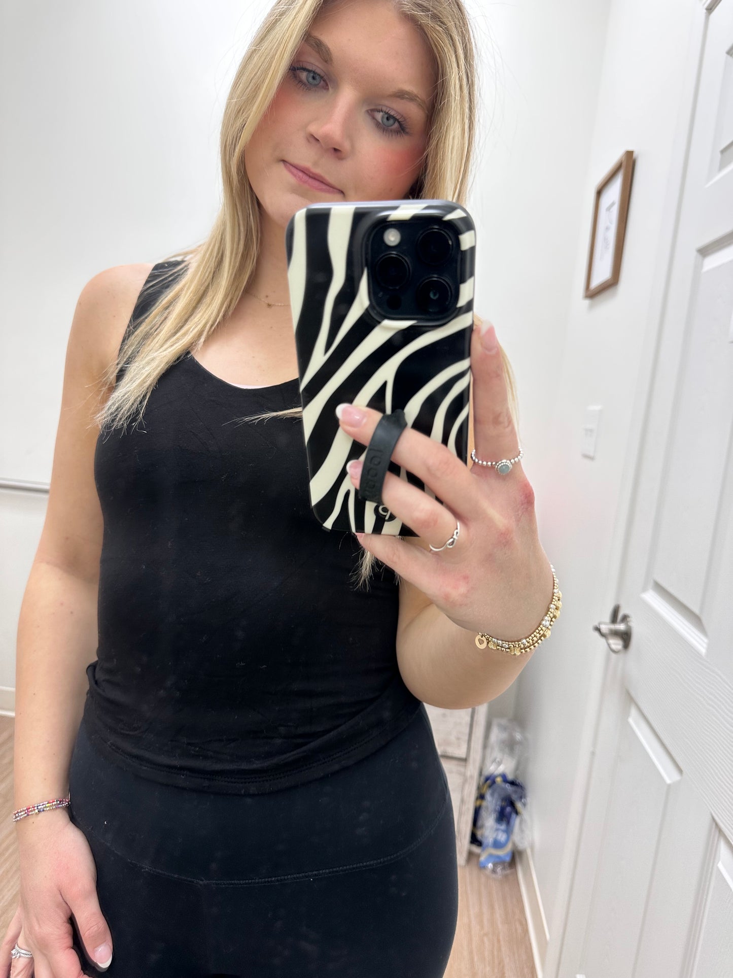 Black V-Neck Tank Top