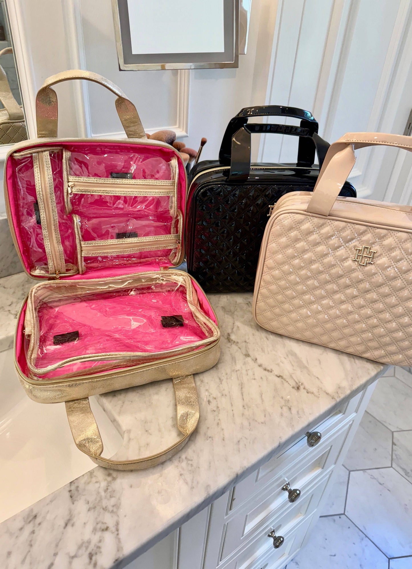 Punta Cana Large Case Nude Patent Caroline Hill