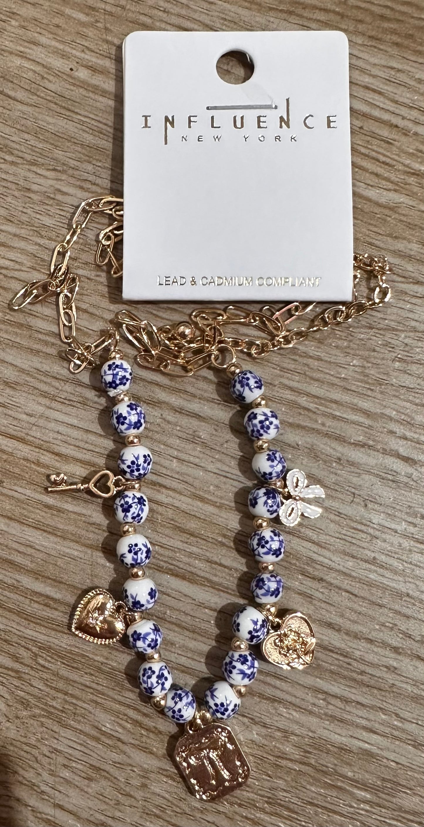 Blue Blossom Charm Necklace