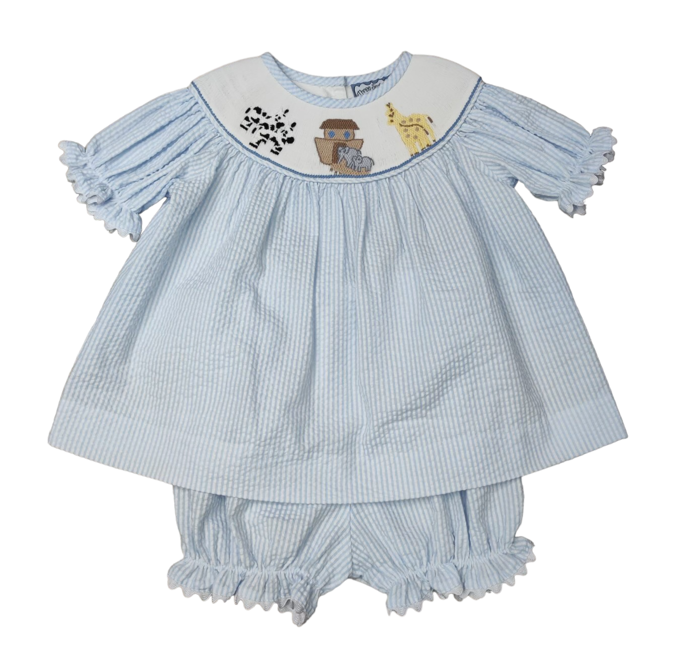 Noah’s Ark smock bloomer set