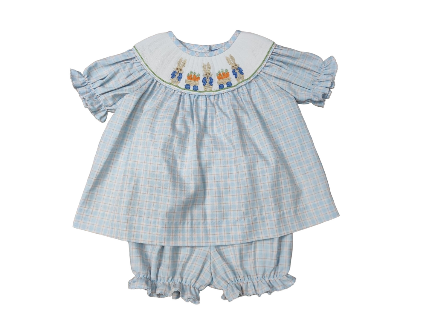 Peter rabbit smocked bloomer set
