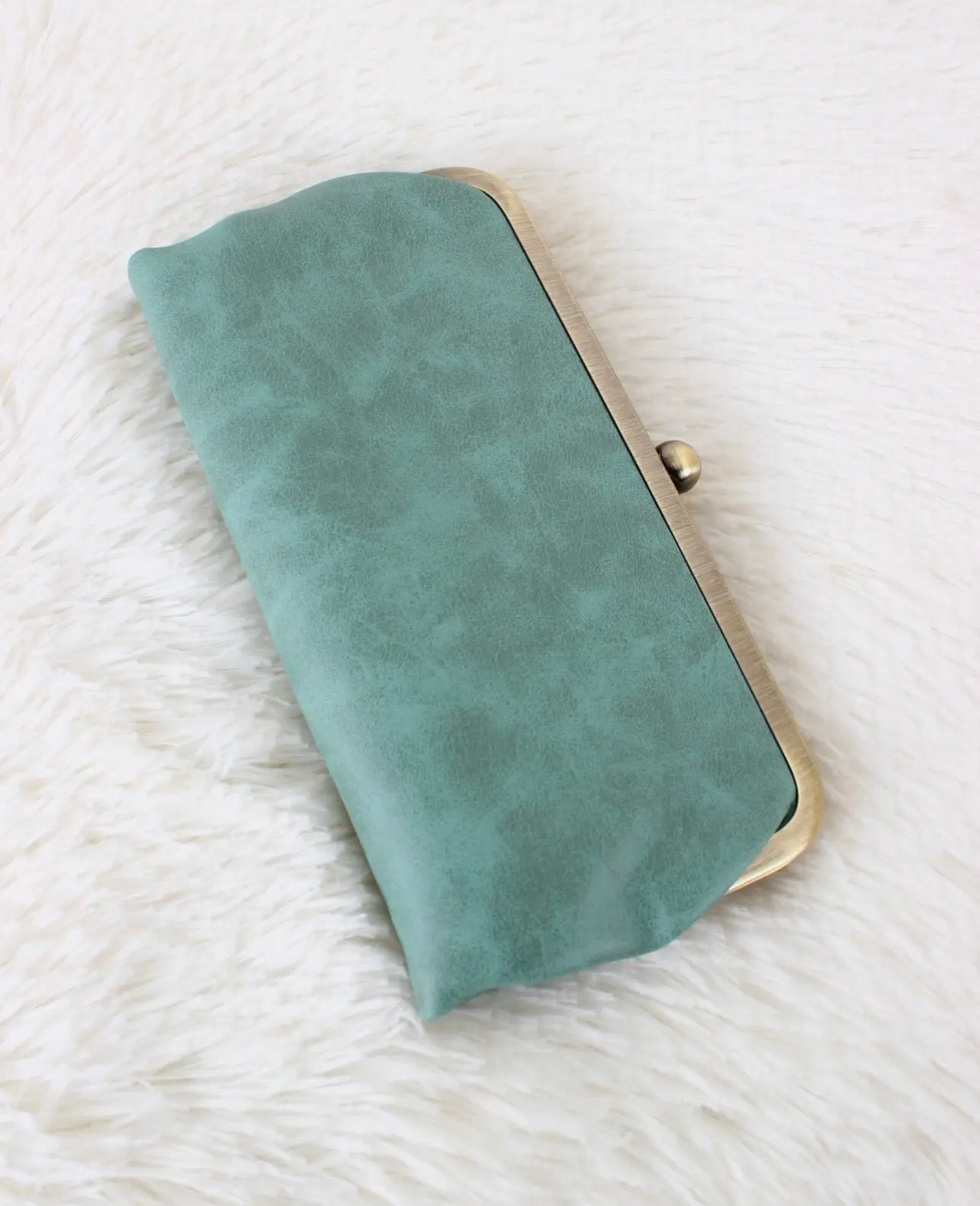 Lock Clutch Wallet Turquoise