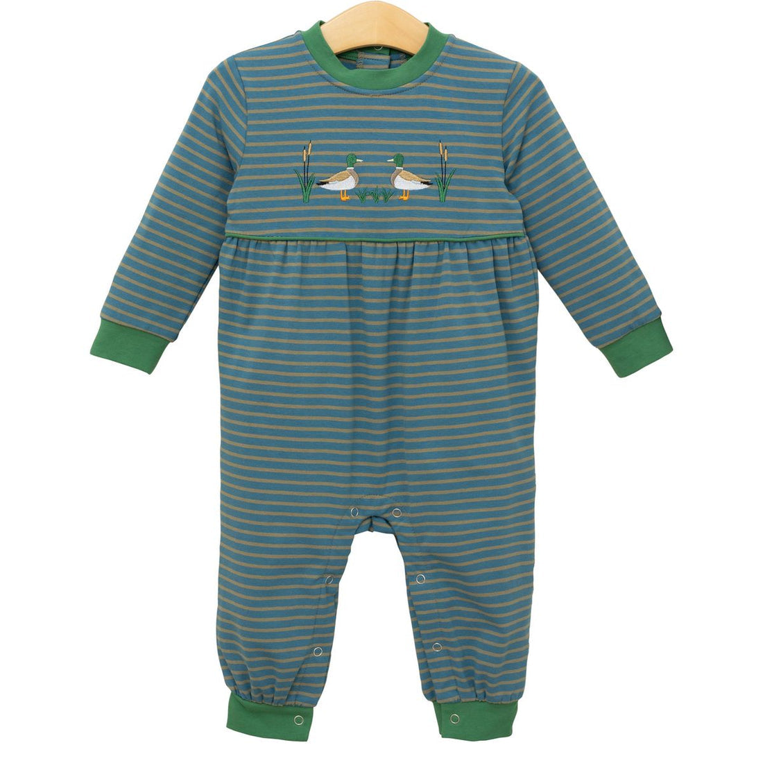Mallard Embroidery Romper- Trotter Street