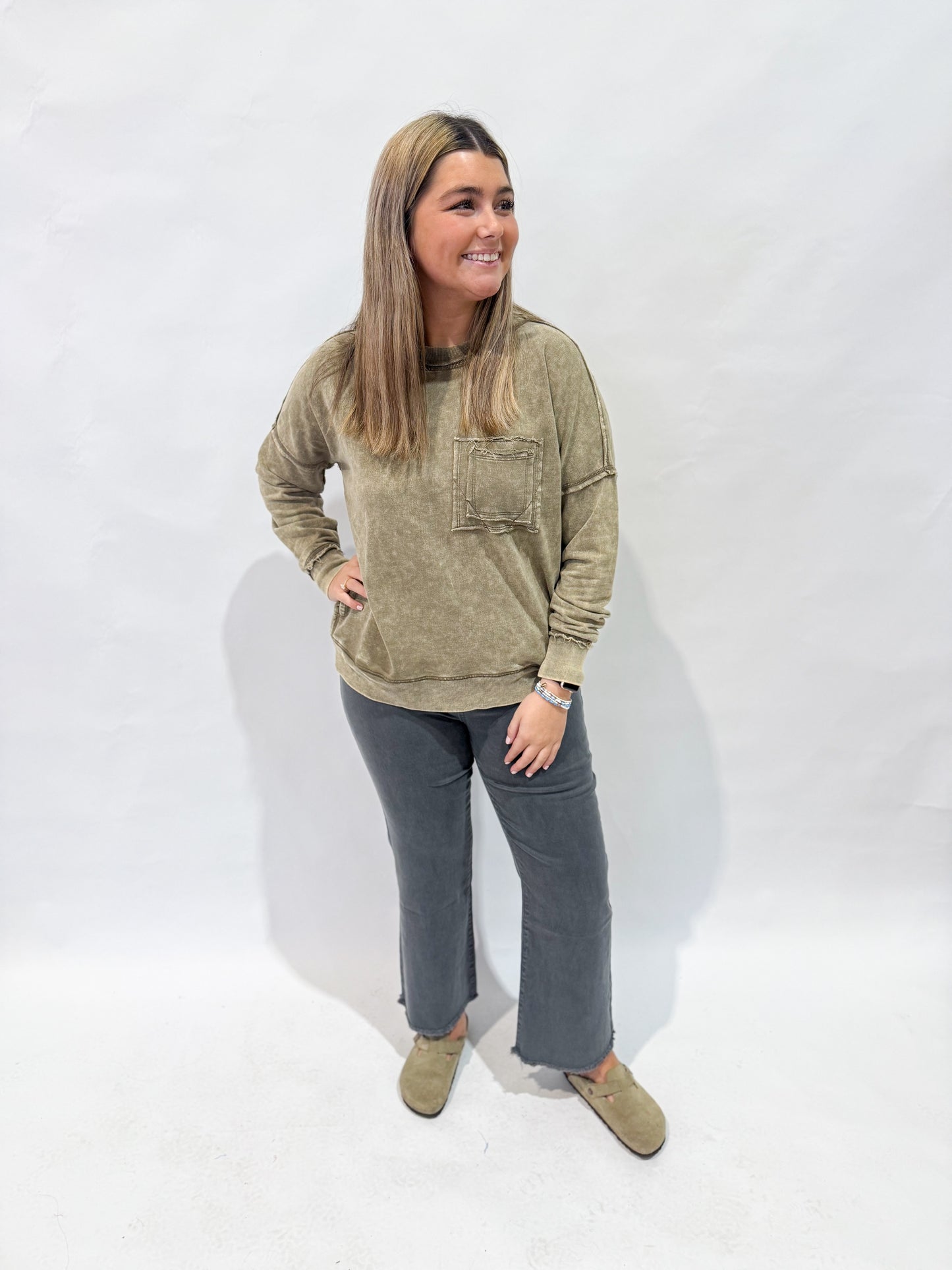 Lightweight Raw Edge Shirt | Mocha