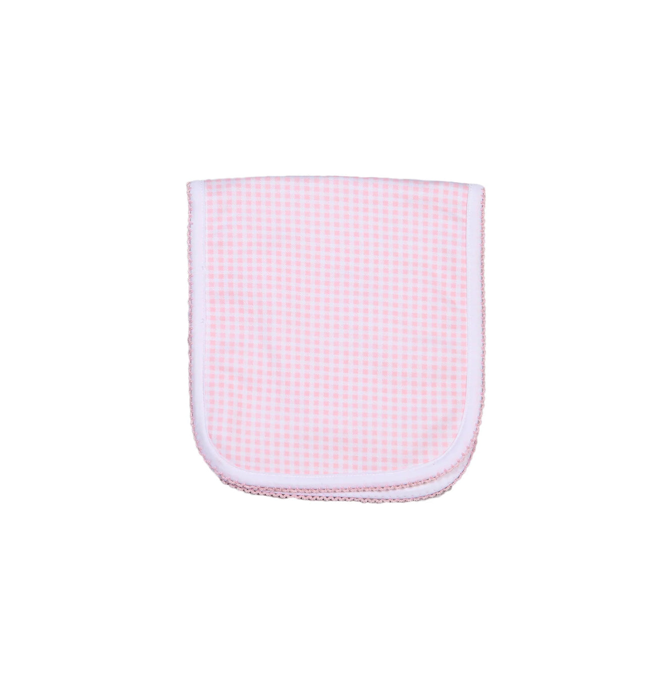 Pink Gingham Burp Cloth Baby Loren