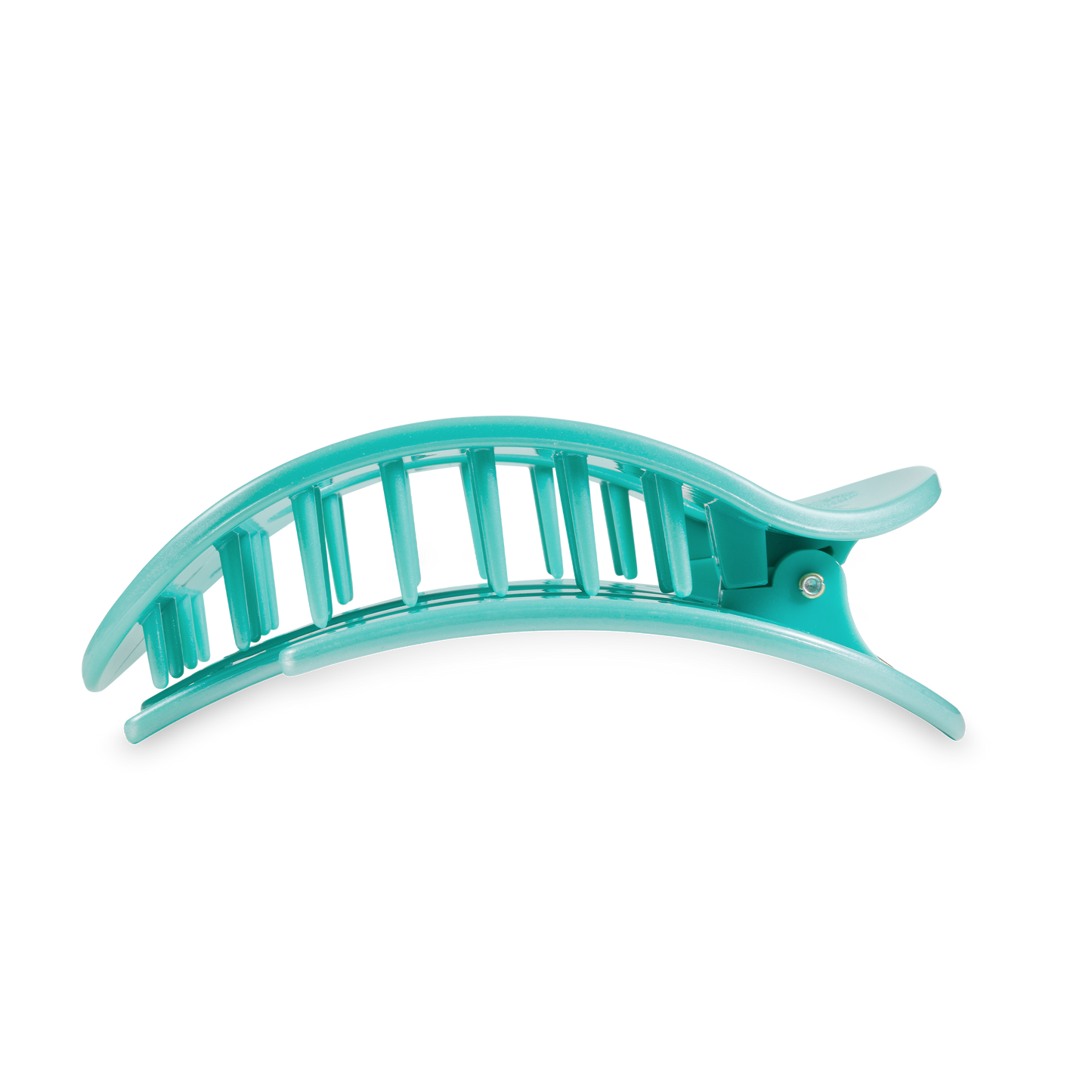 Totally Turquoise Round Flat Hair Clip | Large