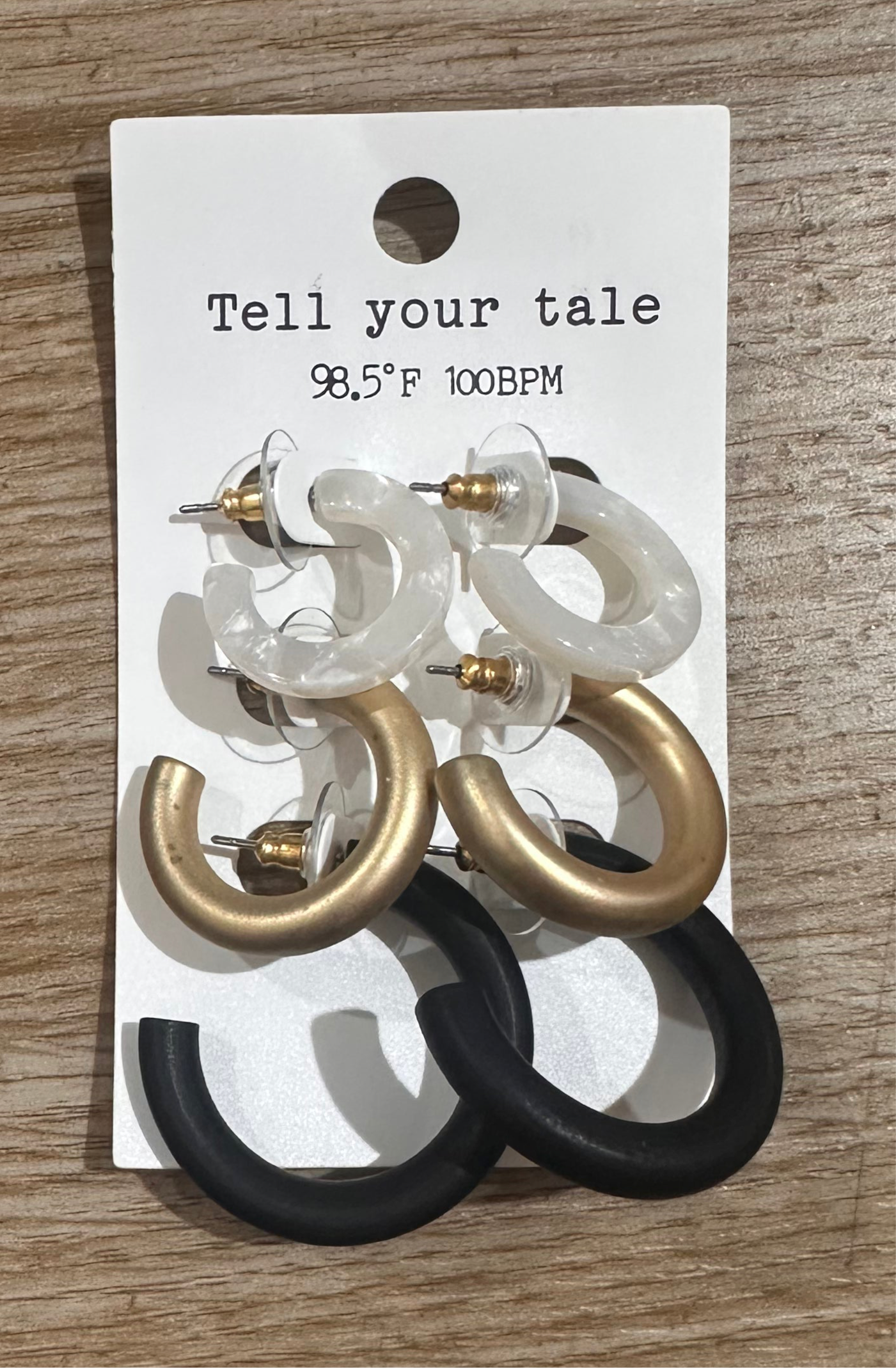 Gold & Black Hoops