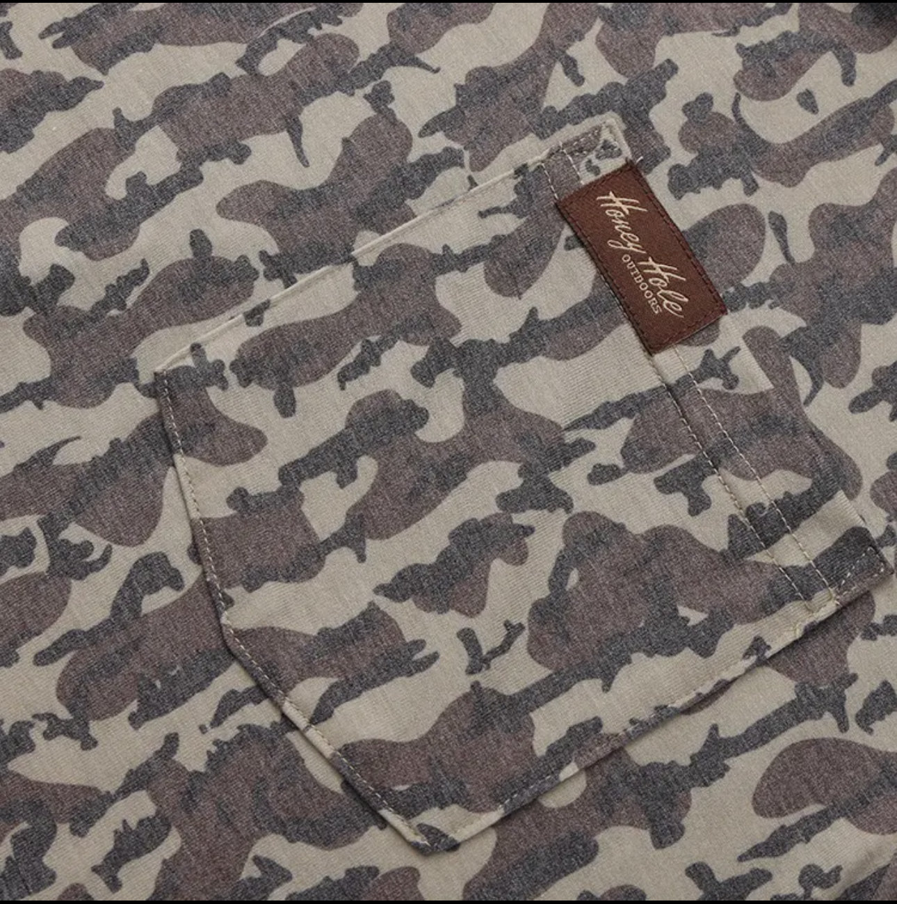 Honey hole duck boat camo performance hoodie