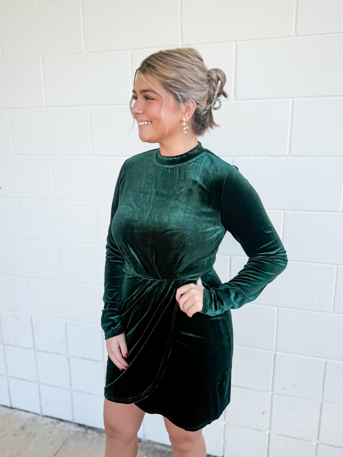 Velvet Couture Green Dress