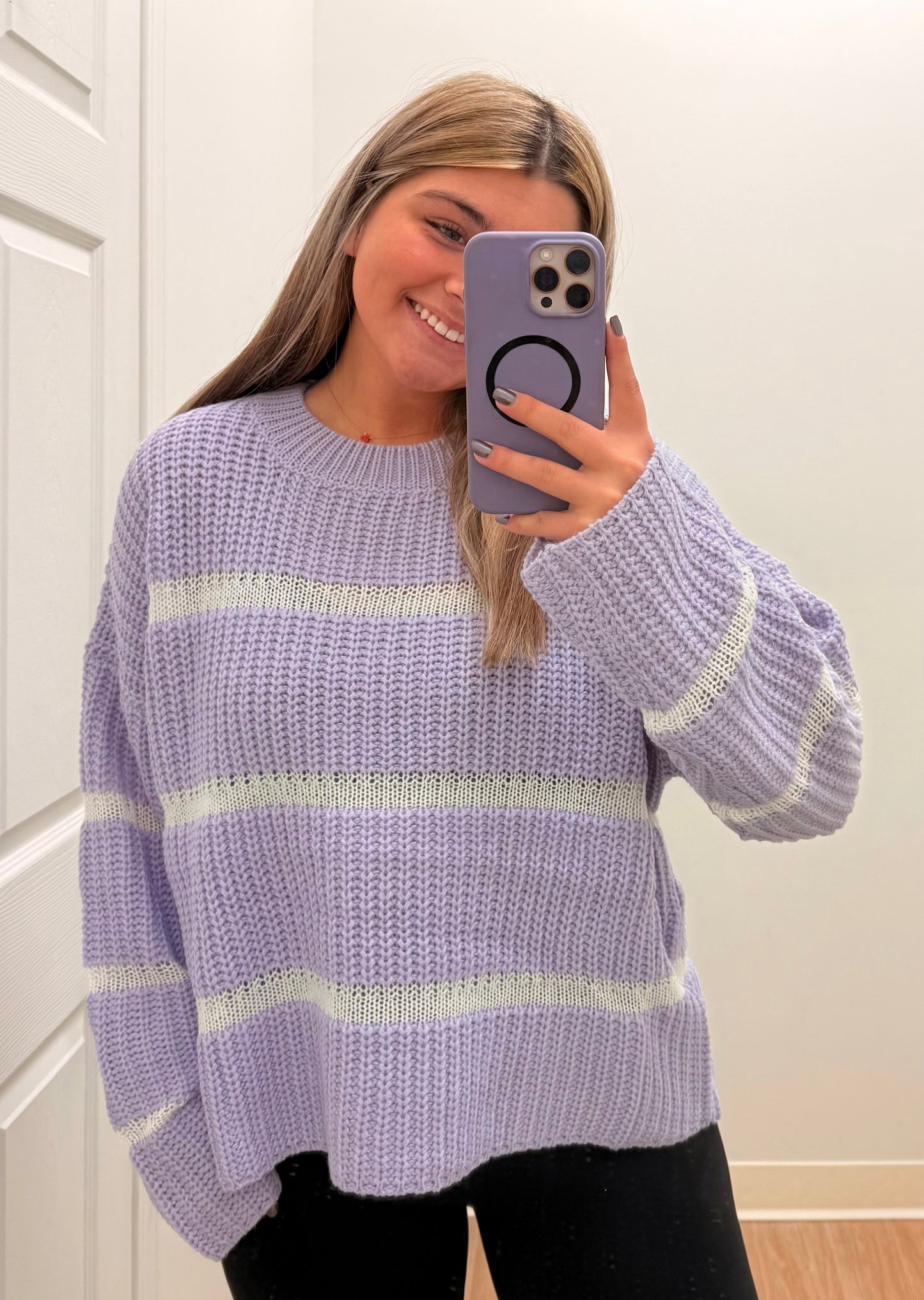 Light Purple Stripe Sweater
