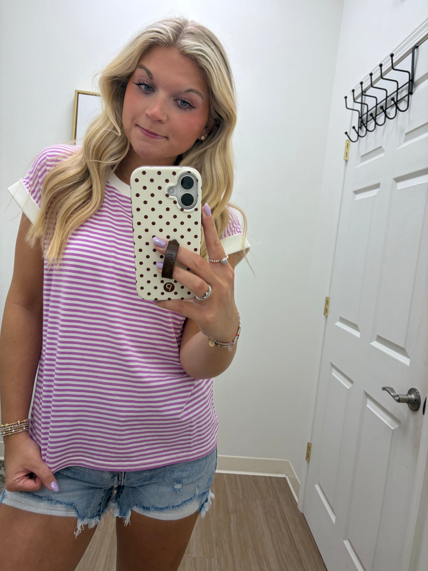 Stripe Everyday Top| Mauve