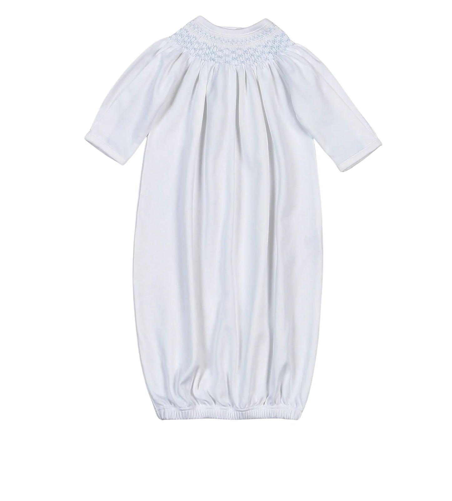 White/Blue Hand Smocked Gown
