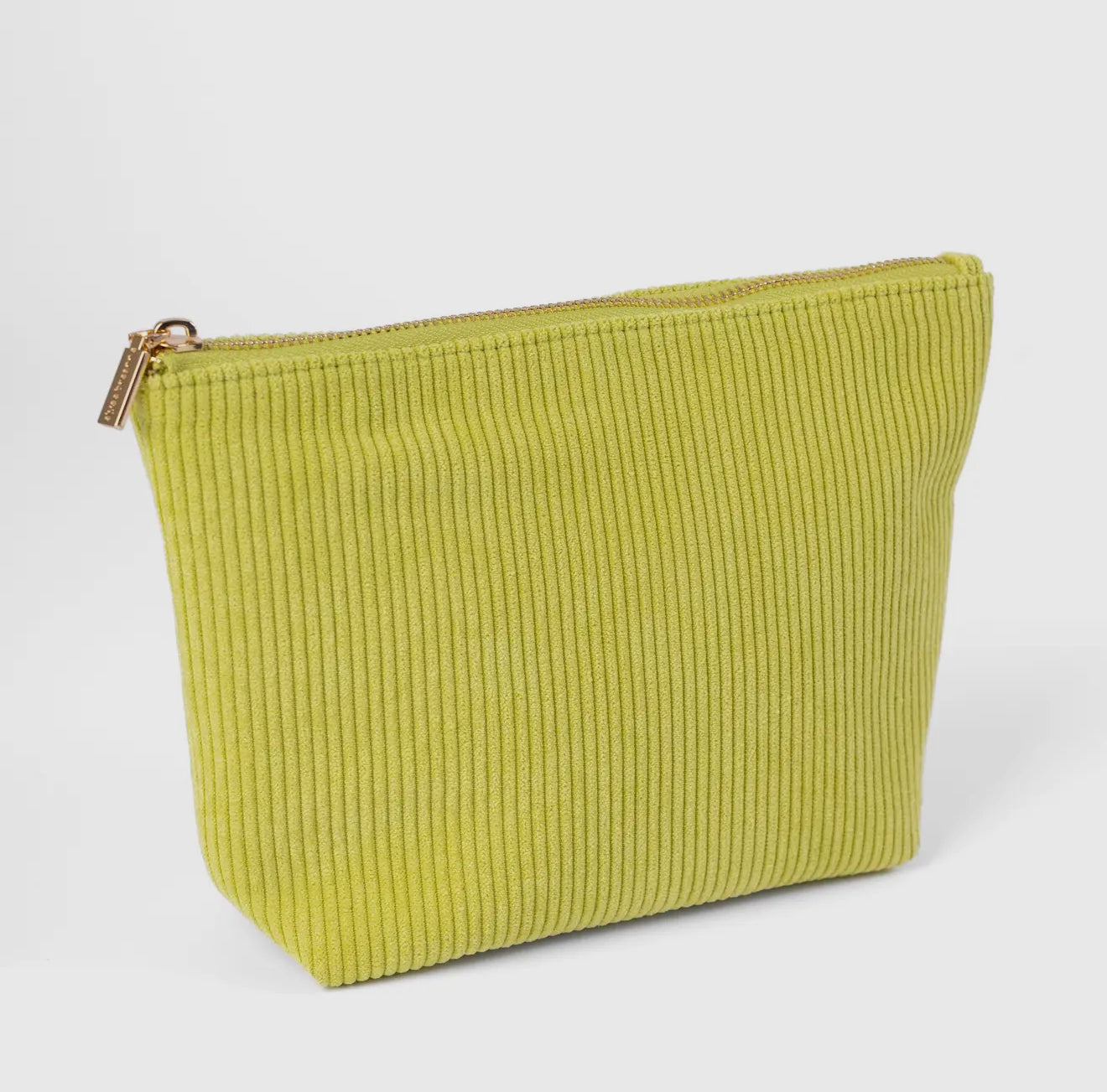 Chartreuse Corduroy Carry All Pouch - EBD